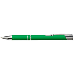 Moneta Soft Touch Druckkugelschreiber , grün, Aluminium, 13,50cm (Länge)