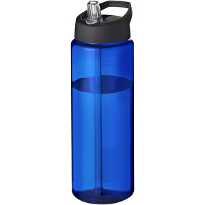 H2O Active® Vibe 850 Ml Sportflasche Mit Ausgussdeckel , blau / schwarz, PET Kunststoff, 72% PP Kunststoff, 17% SAN Kunststoff, 11% PE Kunststoff, 24,20cm (Höhe)