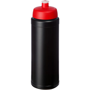 Baseline® Plus 750 Ml Flasche Mit Sportdeckel , schwarz / rot, HDPE Kunststoff, PP Kunststoff, 23,60cm (Höhe)