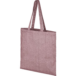 Pheebs 210 G/m² Recycelte Tragetasche 7L , Green Concept, heather Maroon rot, Recyclingbaumwolle, 210 g/m2, Recyceltes Polyester, 38,00cm x 42,00cm (Länge x Höhe)