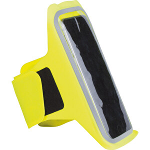 Smartphone-Tasche Für Jogger , neongelb, PVC, 16,00cm x 13,00cm (Länge x Breite)
