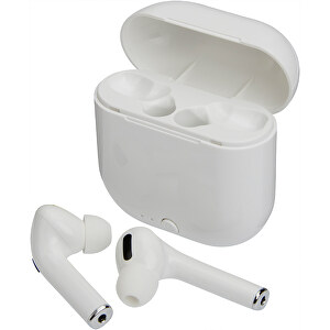 TWS Earbuds , weiß, ABS, Silkon, 6,00cm x 6,20cm x 2,50cm (Länge x Höhe x Breite)