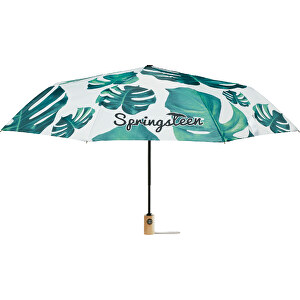 Gefalteter Full Color (Foto) Regenschirm , weiß, Pongee, 55,00cm (Höhe)
