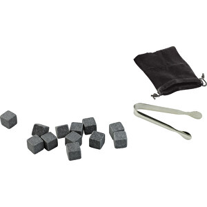 Kühlsteine , stein, Basaltstein & Metall, 15,60cm x 2,40cm x 12,00cm (Länge x Höhe x Breite)