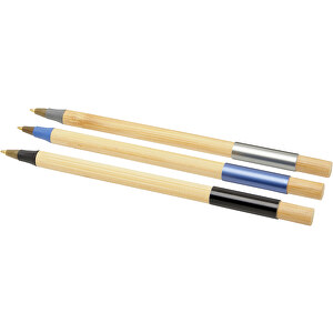 Kerf Bambus-Stiftset 3-teilig , schwarz / natur, Bambusholz, Aluminium, 18,50cm x 2,70cm x 7,00cm (Länge x Höhe x Breite)