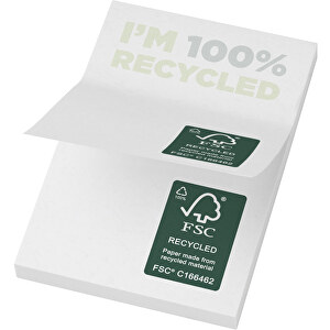 Sticky-Mate® Recycelte Haftnotizen 50 X 75 Mm , weiss, Recyceltes Papier, 80 g/m2, Recyclingkarton, 170 g/m2, 7,50cm x 0,25cm x 5,00cm (Länge x Höhe x Breite)