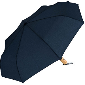 21” Faltbarer Regenschirm Aus R-PET -Material Mit Automatiköffnung , dunkelblau, R-PET, 30,00cm x 6,00cm x 6,00cm (Länge x Höhe x Breite)