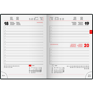 Taschenkalender , Brunnen, schwarz, Kunststofffolie, 10,00cm x 1,40cm x 14,00cm (Länge x Höhe x Breite)