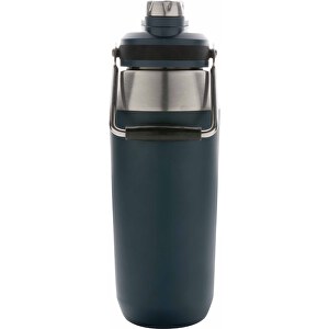 1L Vakuum StainlessSteel Flasche Mit Dual-Deckel-Funktion, Navy Blau , navy blau, Edelstahl, 11,00cm x 27,20cm (Länge x Höhe)