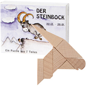 Mini-Steinbock-Puzzle , , 6,50cm x 1,30cm x 5,00cm (Länge x Höhe x Breite)