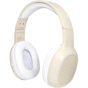 Riff Weizenstroh-Bluetooth®-Kopfhörer Mit Mikrofon , beige, 85% ABS Kunststoff, 15% Weizenstroh, 18,50cm x 7,50cm x 17,50cm (Länge x Höhe x Breite)