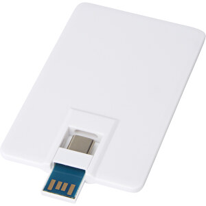 Duo Slim 64 GB USB-Stick Mit Typ-C Und USB-A 3.0 , weiß MB , 65 GB , ABS Kunststoff MB , 8,40cm x 0,50cm x 5,20cm (Länge x Höhe x Breite)