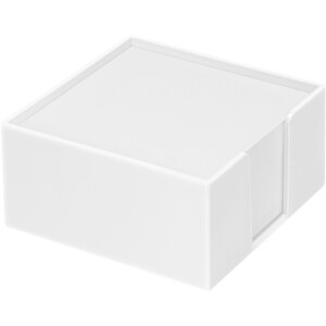 Zettelbox 'Lambda' , weiß, PS+PAP, 10,50cm x 5,00cm x 10,50cm (Länge x Höhe x Breite)