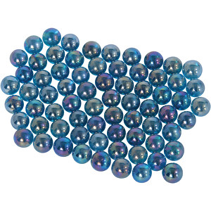 Glasmurmeln Aqua Blau 14mm (ca 100St.) , aqua blau, 13,00cm x 2,50cm x 11,00cm (Länge x Höhe x Breite)
