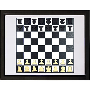 Wandspiel Schach Schwarz/weiß, Magnetisch , , 37,00cm x 1,50cm x 29,00cm (Länge x Höhe x Breite)