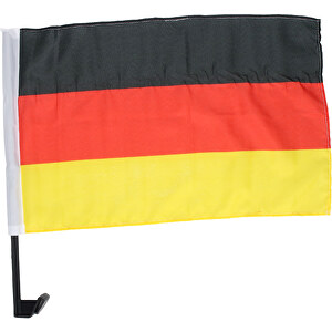 Autofahne 'Deutschland' , Deutschland-Farben/schwarz, Textil, 47,00cm x 0,10cm x 29,00cm (Länge x Höhe x Breite)