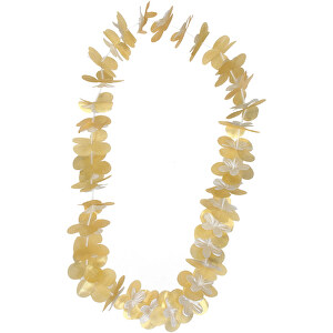Blumenkette 'Flor' , gold/silber, Textil, 90,00cm x 5,50cm (Länge x Breite)