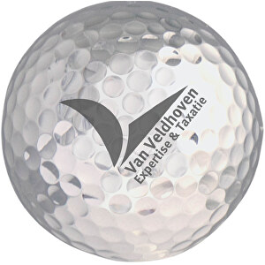 Luxus-Golfball , silber, Kunststoff, 