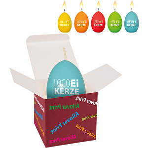 ColorBox LogoEi Kerze - Druck All-Over , mehrfarbig, Pappe, 5,50cm x 5,50cm x 5,50cm (Länge x Höhe x Breite)