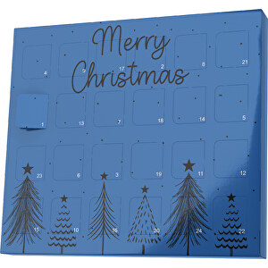 XS Adventskalender Merry Christmas Tanne , Brandt, dunkelblau / schwarz, Vollkartonhülle, weiss, 1,60cm x 12,00cm x 14,00cm (Länge x Höhe x Breite)