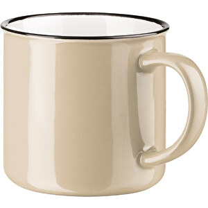 VERNON. Tasse Aus Keramik 360 ML , beige, Keramik, 