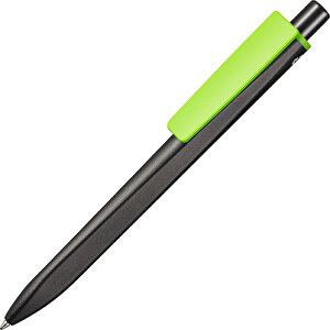 Kugelschreiber RIDGE SCHWARZ RECYCLED , Ritter-Pen, schwarz recycled/grün recycled, ABS-Kunststoff, 141,00cm (Länge)