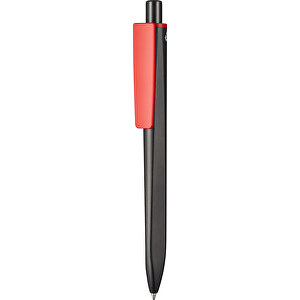 Kugelschreiber RIDGE SCHWARZ RECYCLED , Ritter-Pen, schwarz recycled/rot recycled, ABS-Kunststoff, 141,00cm (Länge)