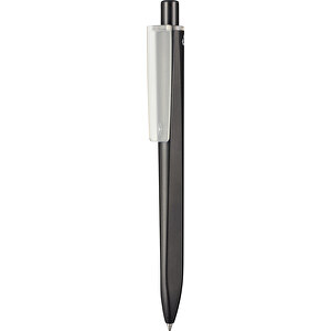 Kugelschreiber RIDGE SCHWARZ RECYCLED , Ritter-Pen, schwarz recycled/transparent recycled, ABS-Kunststoff, 141,00cm (Länge)