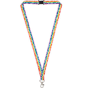 Recycled PET Lanyard Deluxe 20mm - Recycelt , Green&Good, weiss, recycelter PET-Kunststoff, 90,00cm x 2,00cm (Länge x Breite)
