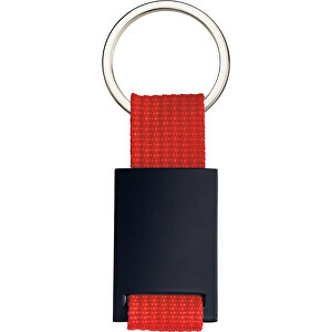 Schlüsselanhänger RE98-KEMER , Re98, rot / schwarz, Metall, Nylon, 8,70cm x 0,60cm x 3,50cm (Länge x Höhe x Breite)