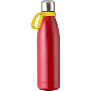 Thermoflasche RETUMBLER MyTOULON , Retumbler, rot / gelb, Edelstahl, Kunststoff, Silikon, 4,30cm x 26,00cm x 7,00cm (Länge x Höhe x Breite)