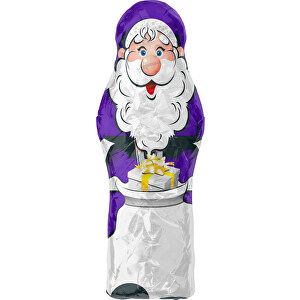 MyBrand Santa Maxi , violet / weiß, Alufolie, 13,00cm x 3,00cm x 5,00cm (Länge x Höhe x Breite)