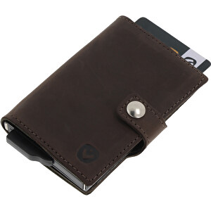 Valenta Card Case Plus Wallet , braun, Echtes Leder, 10,50cm x 1,60cm x 7,00cm (Länge x Höhe x Breite)