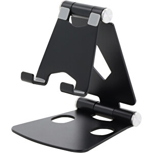 1207 | Foldable Smartphone Stand , schwarz, Aluminium, 8,70cm x 6,70cm x 7,00cm (Länge x Höhe x Breite)