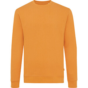 Iqoniq Zion Rundhals-Sweater Aus Recycelter Baumwolle, Sundial Orange , sundial orange, 50% recycelte und 50% biologische Baumwolle, XS, 67,50cm x 1,00cm (Länge x Höhe)