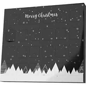 XS Adventskalender Weihnachtswald , M&M's, schwarz / weiss, Vollkartonhülle, weiss, 1,60cm x 12,00cm x 14,00cm (Länge x Höhe x Breite)