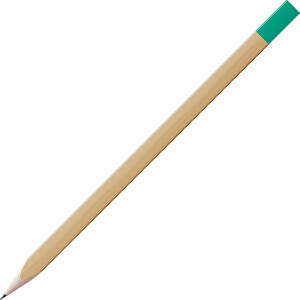 Bleistift, Natur, 3-eckig, , natur / hellgrün, Holz, 17,50cm x 0,70cm x 0,70cm (Länge x Höhe x Breite)