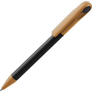 Prodir DS1 TMM Twist Kugelschreiber , Prodir, schwarz / erdbraun, Kunststoff, 14,10cm x 1,40cm (Länge x Breite)