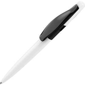 Prodir DS2 PPP Push Kugelschreiber , Prodir, weiss / schwarz, Kunststoff, 14,80cm x 1,70cm (Länge x Breite)