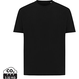 Iqoniq Teide T-Shirt Aus Recycelter Baumwolle, Schwarz , schwarz, 50% recycelte und 50% biologische Baumwolle, L, 