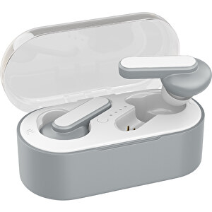 BeatBuddy - Kabellose TWS-Kopfhörer , silber / weiß, ABS Kunststoff, 80,00cm x 35,00cm x 40,00cm (Länge x Höhe x Breite)