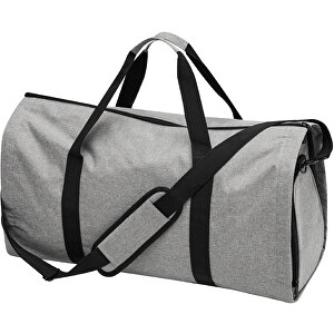 Reisetasche MILANO Mit Integriertem Kleidersack , grau, schwarz, Polycanvas, 61,50cm x 32,00cm x 26,00cm (Länge x Höhe x Breite)