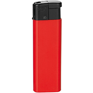TOM® EB-51 22 Elektronik-Feuerzeug , Tom, rot/schwarz, AS/ABS, 2,40cm x 8,00cm x 1,00cm (Länge x Höhe x Breite)