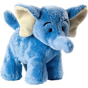 Elefant Hannes , himmelblau, Polyester, Polyesterfasern, 17,50cm x 14,00cm x 13,00cm (Länge x Höhe x Breite)