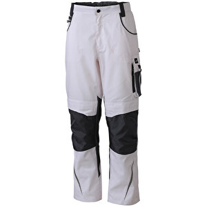 Workwear Pants , James Nicholson, weiss/carbon, 100% Polyamid CORDURA ®, 106, 