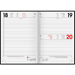 Buchkalender Modell 795 , Brunnen, schwarz, Bucheinbandstoff Miradur, 14,50cm x 2,00cm x 20,60cm (Länge x Höhe x Breite)