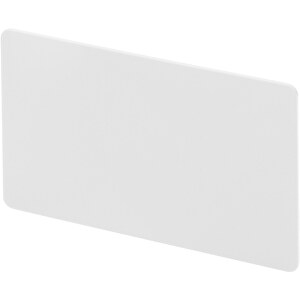 Kunststoff-Visitenkarte , weiss, PS, 8,50cm x 0,10cm x 5,50cm (Länge x Höhe x Breite)