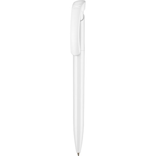 Kugelschreiber CLEAR , Ritter-Pen, weiß, ABS-Kunststoff, 14,80cm (Länge), Bild 1