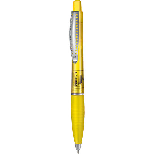 Kugelschreiber Club Transparent SI , Ritter-Pen, ananas-gelb, ABS-Kunststoff, 14,20cm (Länge), Bild 1