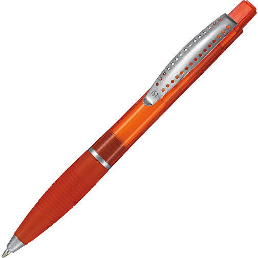Kugelschreiber Club Transparent SI , Ritter-Pen, feuer-rot, ABS-Kunststoff, 14,20cm (Länge), Bild 2